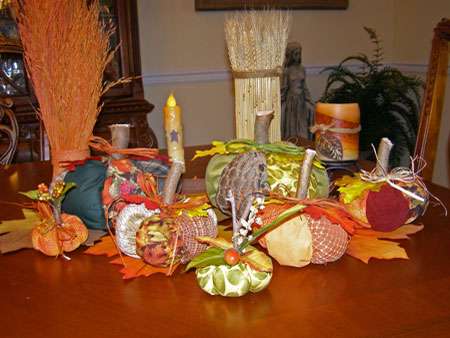 Hand Made Cloth Pumpkins
