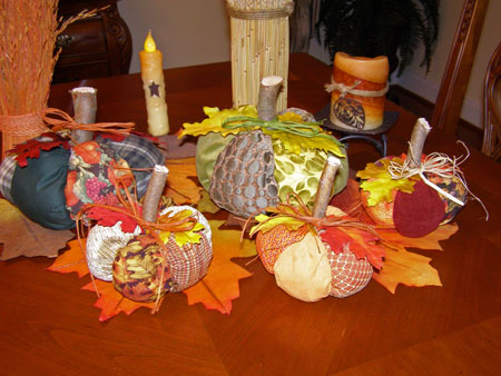 Hand Made Cloth Pumpkins